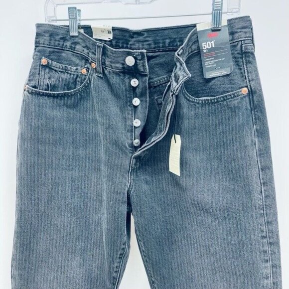 Levi’s 501 ‘81 Jeans Size 30x29 Women’s A High Rise Tapered Leg Black New - Picture 8 of 10